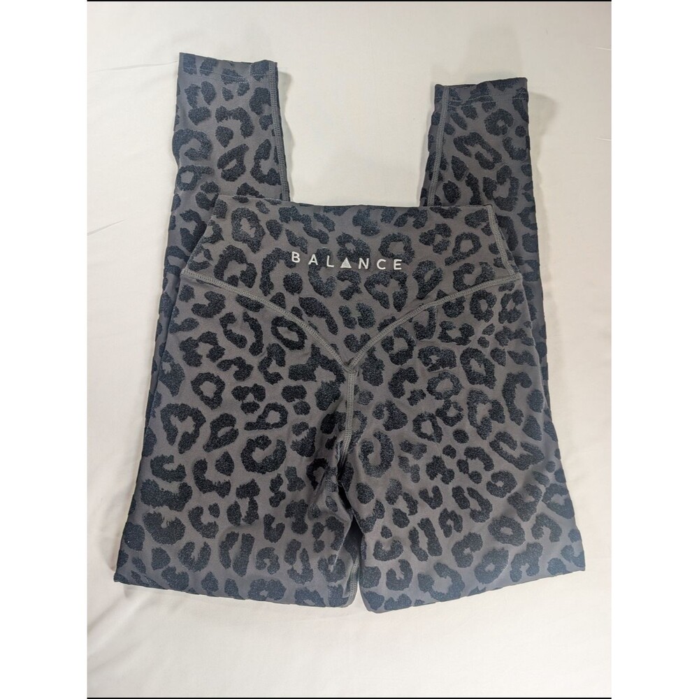 Balance Athletica Black Charcoal Leopard High-Waist Leggings